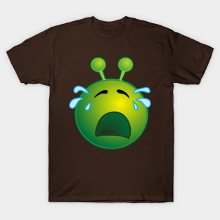 Funny Alien Monster ET Extraterrestrial Martian Green Man Emoji for Women, Men and Kids 3 T-Shirt